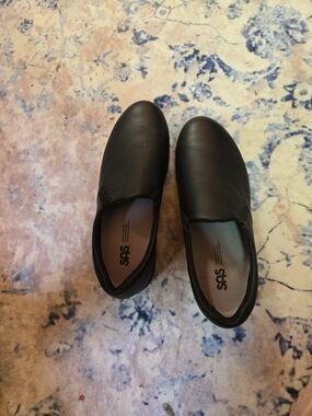 SAS Tripad Comfort Black Leather Viva Slip On Loafers Walking Shoes Women's 8.5